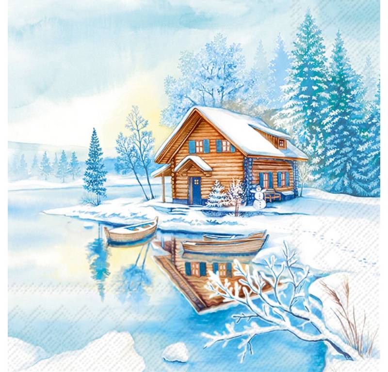 IHR Papierserviette Das Seehaus, (20 St), 33x33cm, 20 Stück von IHR