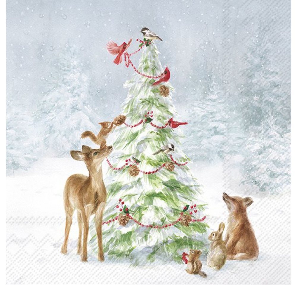 IHR Papierserviette Friends in Snow, (20 St), 20 Stück von IHR