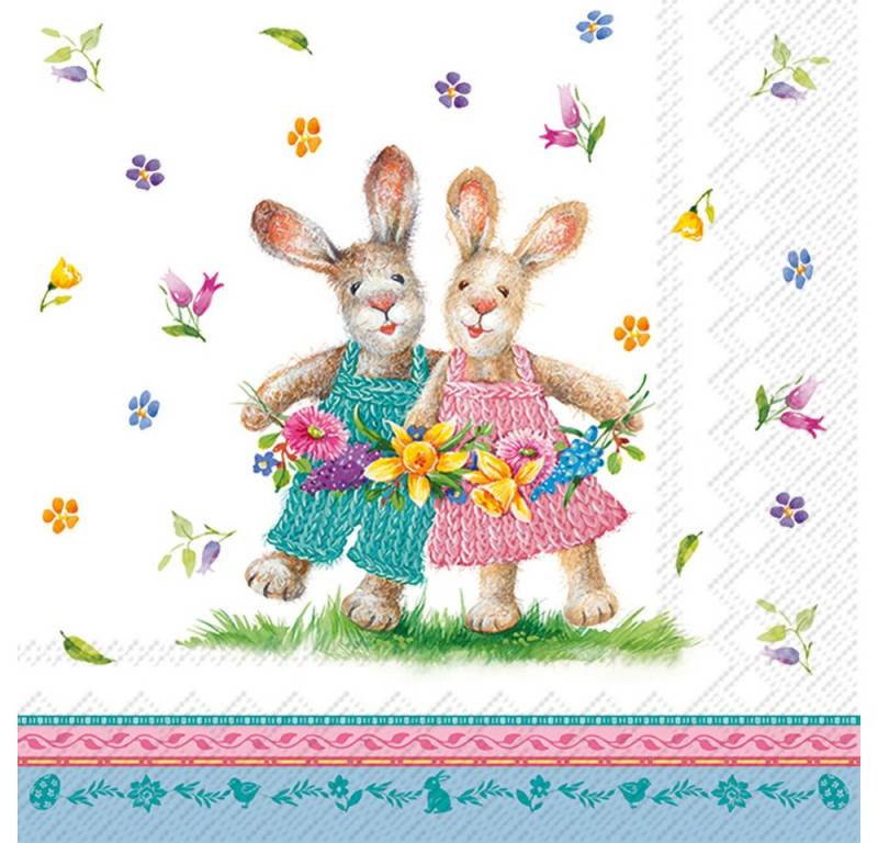 IHR Papierserviette Frühlingstanz, (20 St), 33x33cm von IHR