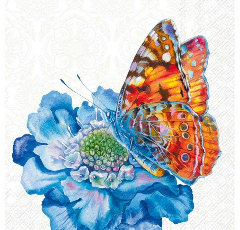 IHR Papierserviette Graceful Butterfly, (20 St), 33x33cm von IHR