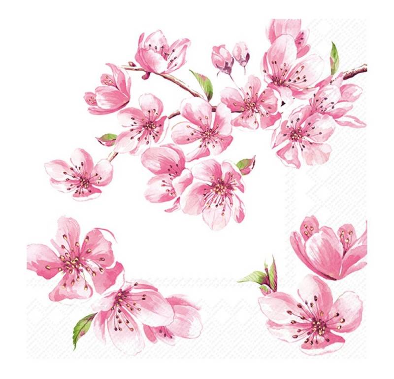 IHR Papierserviette Sakura Rose, (20 St), 33 cm x 33 cm von IHR