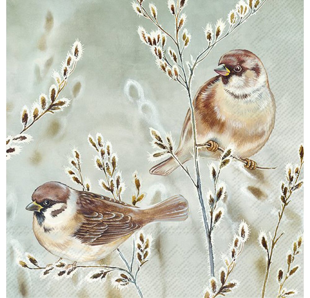 IHR Papierserviette Winter Melody, (20 St), 20 Stück von IHR