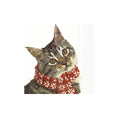 Serviette "Katze mit Schal" 20 Stück 20 Stück von IHR