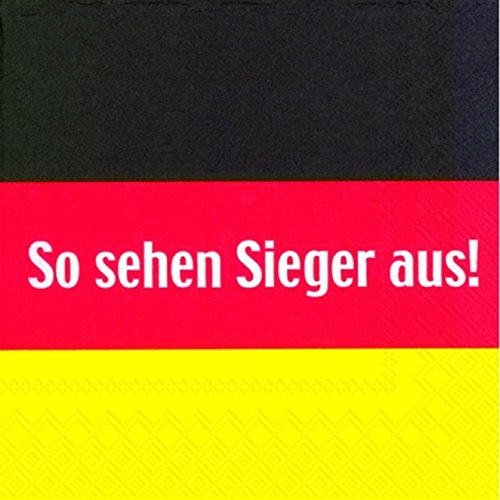 Serviette IHR Motiv: So sehen Sieger aus, Cocktail 25x25cm 20 Servietten pro Packung … von IHR