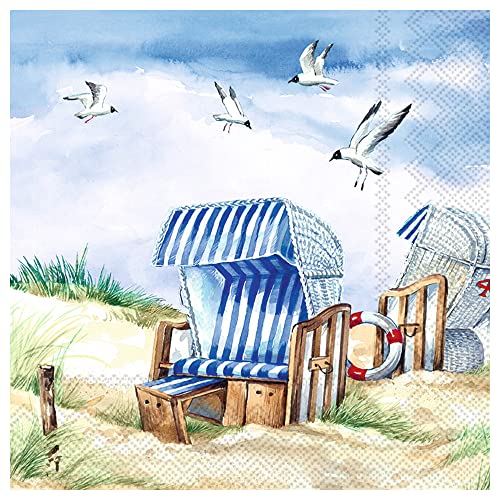 IHR Ideal Home Range - Papierservietten STRANDLUST 20 St. Lunch-Servietten 33 cm x 33 cm von IHR Ideal Home Range