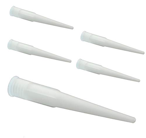 Kartuschenspitze 5 STÜCK Kartuschendüse für 310 ml Kartuschen, Grobgewinde für Silikon Acryl Kartuschen mit Schraubverschluss Ersatz Kartuschen Aufsatz Zubehör Fugen ziehen Werkzeug aus Kunststoff von iHS Range