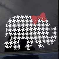 Houndstooth Elefant Vinyl Aufkleber Mit Schleife/Autoaufkleber Computeraufkleber Wanddeko, Baby Sticker von IHeartHoundstooth