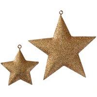 Dekohänger Stern Baumschmuck Weihnachten Advent Metall Kupfer Gold Glitzer Dekostern Weihnachtsdeko von IHermine