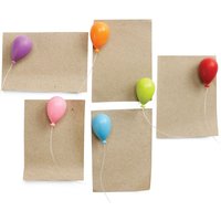 Magnete Dekomagnete Luftballon Kühlschrankmagnet Kindergeburtstag Bunt 9, 5 cm 6 Stück von IHermine