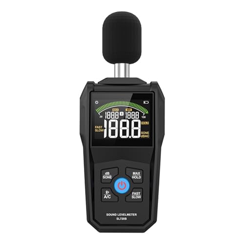 Dezibelmesser, Digitaler Schallpegelmesser 30~130 dB Professioneller Sonometer-Geräuschtester Handheld-Dezibeldetektor mit Bluetooth-Kommunikation für Messungen zu Hause und in Fabriken von IIGEN