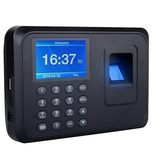 IIGEN Zeit Uhr, Fingerabdruck-Anwesenheitsrekorder, USB-Festplatte, nachdenkliches Excel-Datenformat für Kleinunternehmen und Büros von IIGEN