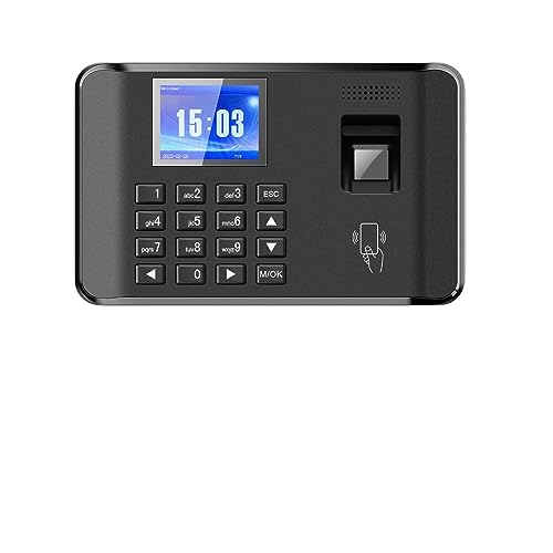 IIGEN Zeit Uhr, Intelligente biometrische Fingerabdruck-Passwort-Anwesenheitsmaschine Stechuhr Mitarbeiter-Check-in-Recorder 2,4-Zoll-LCD-Bildschirm für Kleinunternehmen und Büros(with U Disk) von IIGEN