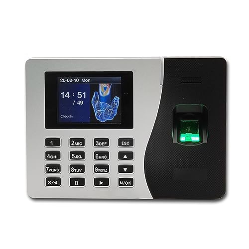 IIGEN Zeit Uhr, K14 TCP/IPZeiterfassungssystem for Mitarbeiter, Büromaschinen-Stempeluhr, USB, biometrische Fingerabdruckaufzeichnung für Kleinunternehmen und Büros von IIGEN