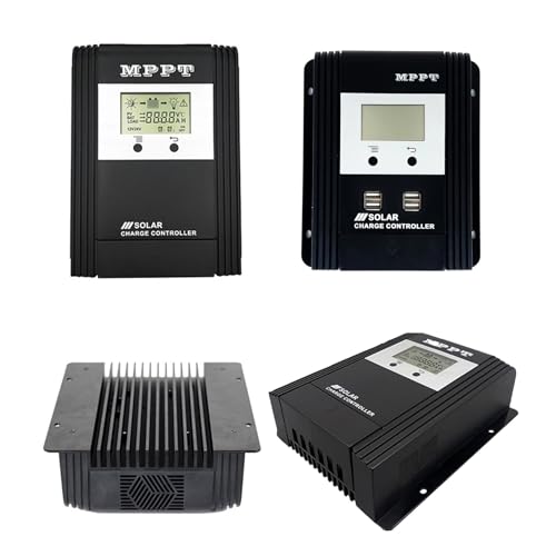 Solarladeregler 10A 20A 30A 40A 50A 60A MPPT Solar Laderegler 12V/24V Auto Erkennung Panel Batterie Regler intelligente LCD Display Mehrfacher Schutz gegen Überladung(60A) von IIGEN