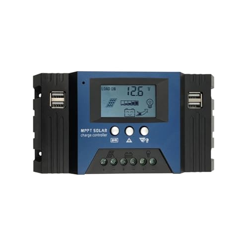 Solarladeregler MPPT Solar Laderegler Auto Solar Panel Controller Batterie Smart Regler 12/24V 4 USB Ausgang 30A/40A/50A/60A/100A Mehrfacher Schutz gegen Überladung(100A) von IIGEN
