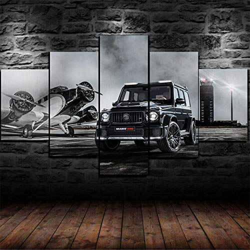 IIIUHU Bilder 800 Widestar Mercedes-AMG G63 125x60cm 5 Teilig Leinwandbilder Bild auf Leinwand Wandbild Hd Drucke Kunstdruck Wand Wohnzimmer Wanddekoration von IIIUHU