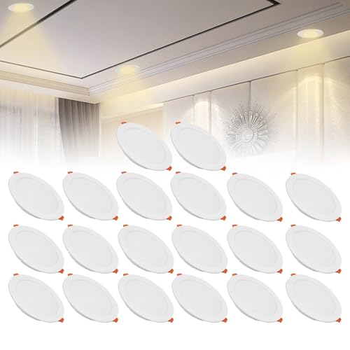 IINCOOY 20er-Pack LED-Einbaustrahler for Die Decke, Deckenleuchte for Küche, Soffitte, Wohnzimmer, Flur(Neutral White,24w) von IINCOOY