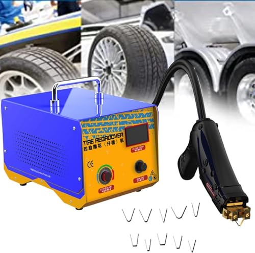 IINCOOY Reifen-Nachschneidemaschine, 1000 W, Manuelle LKW-Auto-Gummireifen-Nutschlitzmaschine Mit Reifeneisen-Nutmesser-Kits, Geeignet for Alle Reifen von IINCOOY