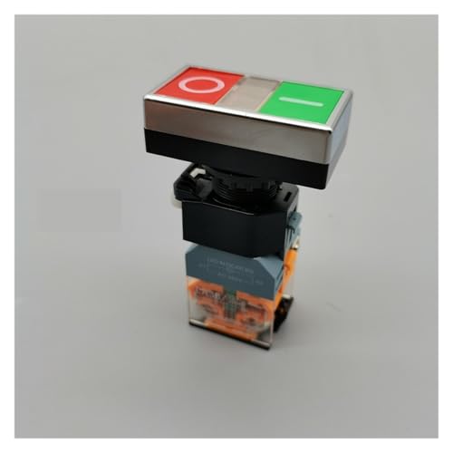 22mm Self-reset double-position double-head button switch Red-green band lamp LA38-11D/RG flat-end switch 22mm IINKUEYK(Lighted,220V) von IINKUEYK