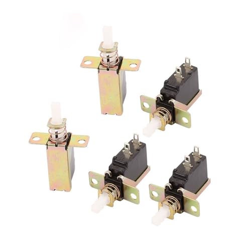 5 Pcs AC250V 8A/128A SPST 2P Spring Loaded Self Locking Push Button Switch IINKUEYK von IINKUEYK