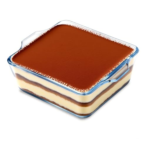 IIRC Auflaufform Klein Glas, 0.5L Transparent Backblech aus Glas, Mini Auflaufform für Backofen, Heißluftfritteuse, Mikrowellenherd von IIRC