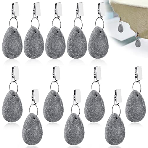 IIRC Tischdeckenbeschwerer 12STK Tischdeckengewichte mit Clips Tischdecke Gewichte Tischdeckenklammern für Familie Party Camping Hochzeit Garten Picknick (grau) von IIRC