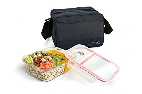 Iris Barcelona IIRIS Lunchtasche, echtes Schwarz, 3,5 l (Glasbehälter), Ankunft im März, Taille einzigartig von Iris Barcelona