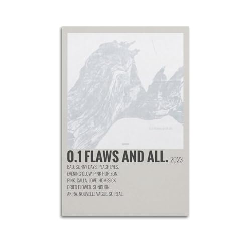 IIWERUW 0.1 Flaws And All Wave to Earth Poster, Wandkunst, Leinwand, ästhetisches Cover, Poster, Vintage-Musik und Filme, dekoratives Gemälde für Wohnzimmer, Schlafzimmer, 30 x 45 cm, ungerahmter Stil IIWERUW 0.1 Flaws And All Wave to Earth Poster, Wandkunst, Leinwand, ästhetisches Cover, Poster, Vintage-Musik und Filme, dekoratives Gemälde für Wohnzimmer, Schlafzimmer, 30 x 45 cm, ungerahmter Stil von IIWERUW