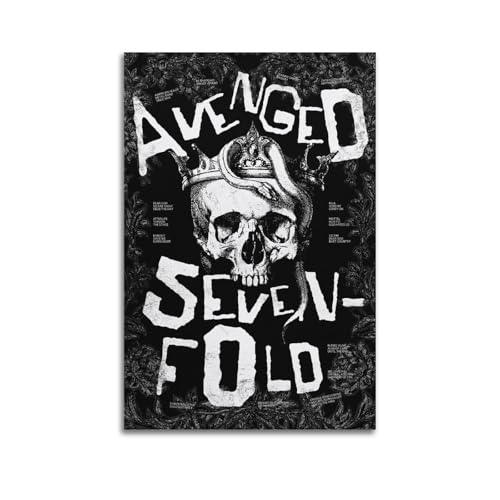 IIWERUW Avenged Sevenfold Poster, Wandkunst, Leinwand, ästhetisches Cover, Poster, Vintage-Musik und Filme, dekoratives Gemälde für Wohnzimmer, Schlafzimmer, 40 x 60 cm, ungerahmter Stil IIWERUW Avenged Sevenfold Poster, Wandkunst, Leinwand, ästhetisches Cover, Poster, Vintage-Musik und Filme, dekoratives Gemälde für Wohnzimmer, Schlafzimmer, 40 x 60 cm, ungerahmter Stil von IIWERUW