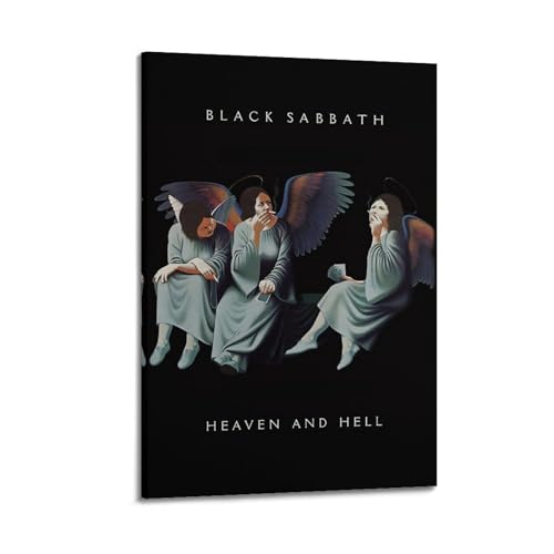 IIWERUW Black Sabbath Heaven&Hell Poster, Wandkunst, Leinwand, ästhetisches Cover, Poster, Vintage-Musik und Filme, dekoratives Gemälde für Wohnzimmer, Schlafzimmer, 20 x 30 cm, Rahmenstil IIWERUW Black Sabbath Heaven&Hell Poster, Wandkunst, Leinwand, ästhetisches Cover, Poster, Vintage-Musik und Filme, dekoratives Gemälde für Wohnzimmer, Schlafzimmer, 20 x 30 cm, Rahmenstil von IIWERUW