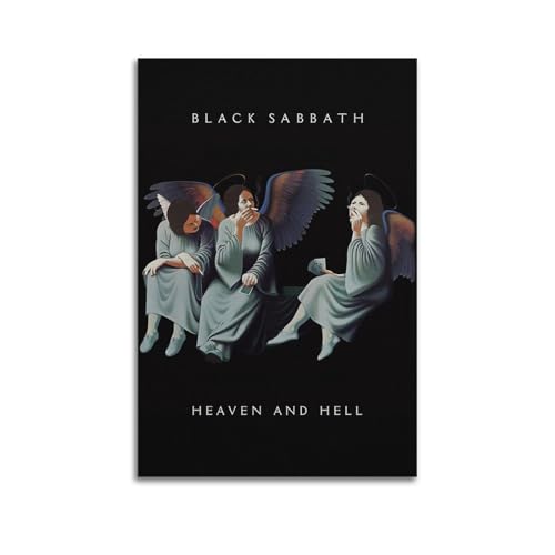 IIWERUW Black Sabbath Heaven&Hell Poster, Wandkunst, Leinwand, ästhetisches Cover, Poster, Vintage-Musik und Filme, dekoratives Gemälde für Wohnzimmer, Schlafzimmer, 30 x 45 cm, ungerahmter Stil IIWERUW Black Sabbath Heaven&Hell Poster, Wandkunst, Leinwand, ästhetisches Cover, Poster, Vintage-Musik und Filme, dekoratives Gemälde für Wohnzimmer, Schlafzimmer, 30 x 45 cm, ungerahmter Stil von IIWERUW