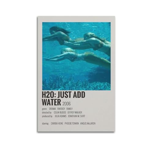 IIWERUW H2O Poster mit Aufschrift "Just Add Water", ästhetisches Leinwandposter, Vintage-Musik und Filme, dekoratives Gemälde für Wohnzimmer, Schlafzimmer, 30 x 45 cm, ungerahmter Stil IIWERUW H2O Poster mit Aufschrift "Just Add Water", ästhetisches Leinwandposter, Vintage-Musik und Filme, dekoratives Gemälde für Wohnzimmer, Schlafzimmer, 30 x 45 cm, ungerahmter Stil von IIWERUW