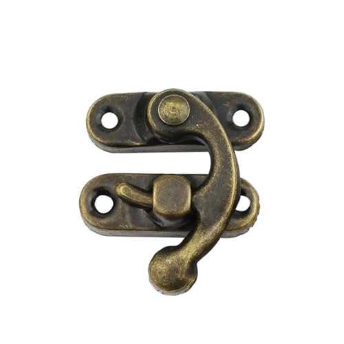 10 Stücke Kleine Antike Metallschloss Dekorative Schließbügel Haken Geschenk Holz Schmuckschatulle Vorhängeschloss DIY Zubehör for Möbelbeschläge(Bronze right) von IJEKINNE