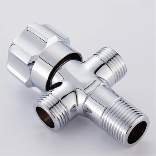 1Pcs Winkel Ventil Küche Bad Warmwasserbereiter Wasserhahn 1 In Und 2 Out Waschmaschine Waschbecken Ventile(A) von IJEKINNE