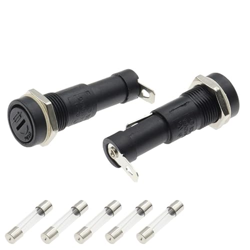 5PCS SCI R3-9 Panel Mount Chassis Sicherung Halter for 6x30mm Glas Sicherungen 15A 250V 6 * 30 halter Sicherungen(Size:15A) von IJEKINNE