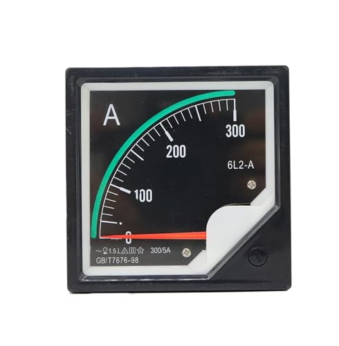 6L2-A 50A 75A 100A 150A 200A 250A 300A Analoges Messgerät Panel AMP Strom Amperemeter Messgerät Zeiger Amperemeter 80x80MM 1Pcs(200A (5A)) von IJEKINNE
