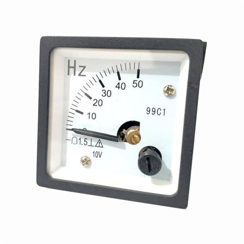 99C1-HZ Zeiger 48x48mm DC-Messgerät 45-65Hz 380V 220V 48x48mm Analogfrequenzmesser 1St(50Hz(10V)) von IJEKINNE