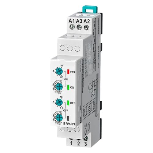 ERV-09 Doppelt einstellbares und multifunktionales Blinkrelais, 1 Stück(220VAC 24VAC-DC) von IJEKINNE