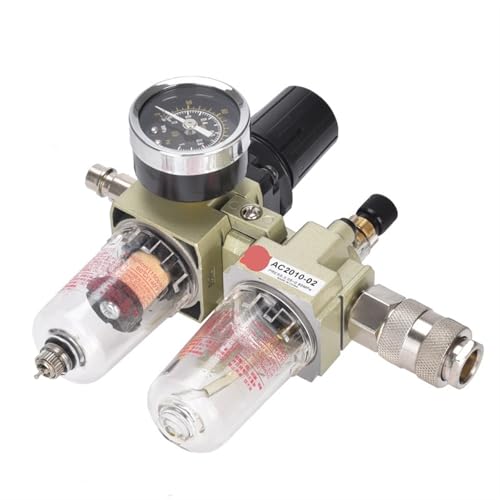 Kompressor Luftfilter Druckregler Falle Pneumatische Öl-Wasser-Abscheider Pumpe Manuelle Entwässerung Versorgung AC2010-02 1Pcs(Only AC2010-02) von IJEKINNE