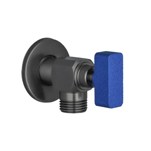 Messing Winkel Ventil Einlass Ventile Umstellventile G1/2 Küche Bad Zubehör 1Pcs(Gun grey) von IJEKINNE