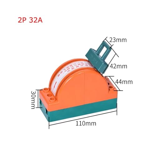 Zweiwegeschalter 220V 2P Zweiphasiger 100A Umschalter mit Rückwärtsgang 1Stk(2P 32A) von IJEKINNE
