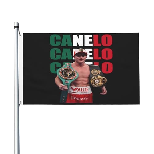 Canelo Boxer Alvarez-Flagge, doppelseitig, 90 x 150 cm, strapazierfähiges Polyester, lichtbeständig, Box-Fan-Banner, für den Innen- und Außenbereich von IJHRSFDST