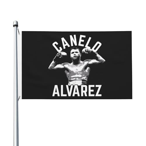 Canelo Boxer Alvarez-Flagge, doppelseitig, 90 x 150 cm, strapazierfähiges Polyester, lichtbeständig, Box-Fan-Banner, für den Innen- und Außenbereich von IJHRSFDST