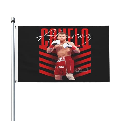 Canelo Boxer Alvarez-Flagge, doppelseitig, 90 x 150 cm, strapazierfähiges Polyester, lichtbeständig, Box-Fan-Banner, für den Innen- und Außenbereich von IJHRSFDST