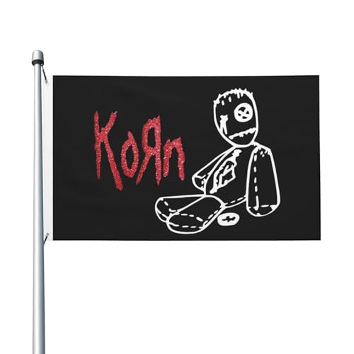 Metallband Musik Flagge doppelseitige Flagge 90 x 152 cm – Rockband Heavy Metal Banner – Musikfan Wanddekoration – Konzert Tour Raumdekoration Merch von IJHRSFDST