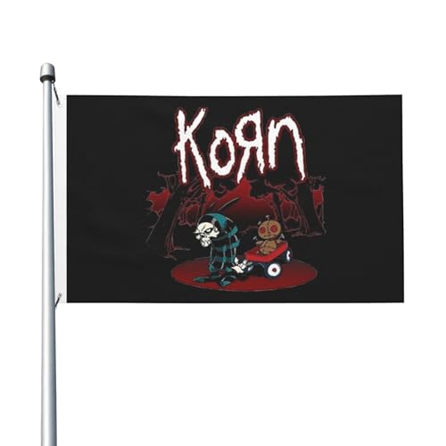 Metallband Musik Flagge doppelseitige Flagge 90 x 152 cm – Rockband Heavy Metal Banner – Musikfan Wanddekoration – Konzert Tour Raumdekoration Merch von IJHRSFDST