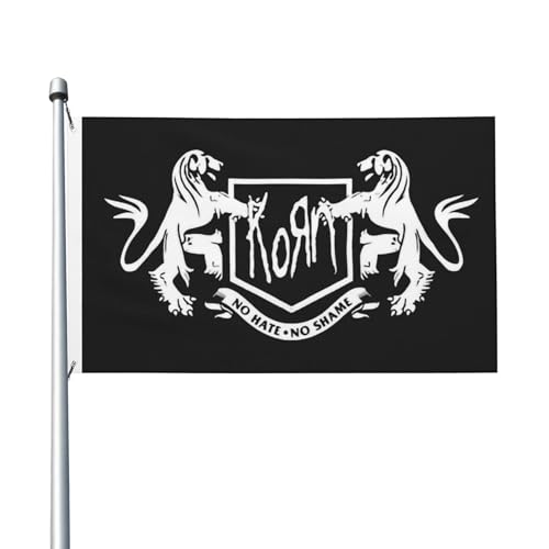 Metallband Musik Flagge doppelseitige Flagge 90 x 152 cm – Rockband Heavy Metal Banner – Musikfan Wanddekoration – Konzert Tour Raumdekoration Merch von IJHRSFDST