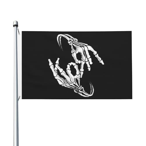 Metallband Musik Flagge doppelseitige Flagge 90 x 152 cm – Rockband Heavy Metal Banner – Musikfan Wanddekoration – Konzert Tour Raumdekoration Merch von IJHRSFDST