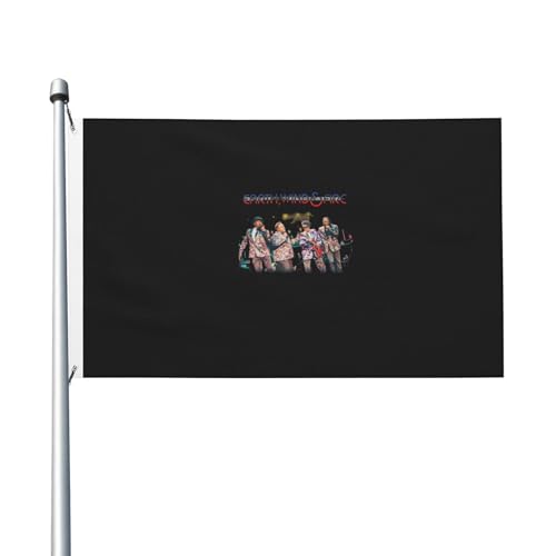 Wind and Fire Pop-Band Erdflagge, doppelseitig, 90 x 150 cm, lebendiges Polyester-Banner mit Ösen, Vintage-Band-Logo für Innen- und Außenbereich, Musik-Fan-Geschenk und Konzert-Merch von IJHRSFDST