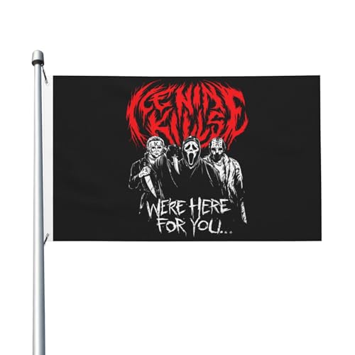 īce Herrenflagge 9 Kills Music Band 9 x 152 cm, doppelseitige Flagge – Horrorband-Banner für Raumdekoration, Musikfestival oder Wandbehang von IJHRSFDST